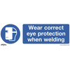 Worksafe SS54P10 Safety Sign Wear Eye Protection When Welding Rigi...
