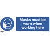 Worksafe SS57V1 Mandatory Safety Sign - Masks Must Be Worn - Self-...