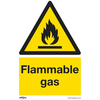 Worksafe SS59V10 Safety Sign Flammable Gas - Self-Adhesive Vinyl -...