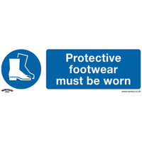 Worksafe SS7V1 Safety Sign Protective Footwear Must Be Worn - Self...