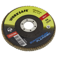 Worksafe WZ580 Zirconium Flap Disc Ø125mm 80Grit - Pack of 10