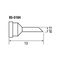 Xytronic 44-710657 45 deg. Flat Hoof Soldering Tip 1C For 307A LF-...