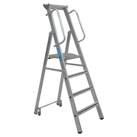 Zarges 341634 Mobile Mastersteps,  Platform Height 1.32m 5 Rungs