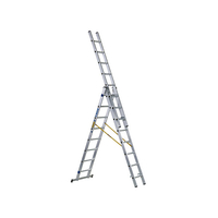 Zarges 44838 D-Rung Combination Ladder 3-Part 3 x 8 Rungs