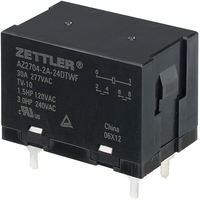 Zettler Electronics AZ2704-2A-24DTWF PCB Mount Relay 2 NO,  DPST-NO