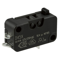 ZF D459-B8AA Microswitch SPDT 16A Light Force,  Button,  Solder