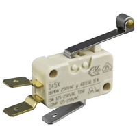 ZF D45U-V3RD Microswitch SPDT 16A,  150°C,  Long Roller,  Q.C. Dog-leg