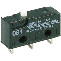 ZF DB1C-A1RC Microswitch SPDT 6A 250V AC,  Medium Roller,  Solder