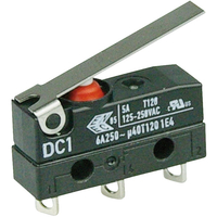 ZF DC1C-A1LC Microswitch SPDT 6A 250V AC,  Medium Lever,  Solder,  IP67