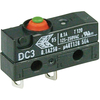 ZF DC3C-A1RB Microswitch SPDT 0.1A 250V AC,  Short Roller,  Solder,  IP67