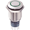 Zip Switch LAS2GQF-22ZE/G/12V/N/P 16mm IP67 Vandal Switch DPDT On-...
