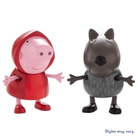Peppa Pig Toys Once Upon a Time Twin Figure Pack - Red Riding Hood Peppa and Danny as the Big Bad Wolf