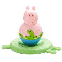 Peppa Pig Weebles toys Wobbily Figure and Base - Beach Fun George
