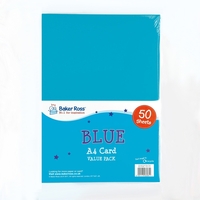 A4 Blue Card - 50 Sheets of Blue A4 220gsm Card