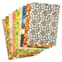 A4 Patterned Card - 40 sheets of graphic nature craft papers that are great for collage & display. 20 assorted designs. Size 215mm x 280mm. 145gsm.