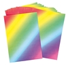 A4 Rainbow Card -  30 sheets of card with graduated rainbow colours on one side. 200gsm.