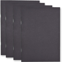 A5 Sketchbooks - 4 sketch books,  each with 20 pages of cartridge paper (140gsm). Black card cover. Size 210mm x 148mm.