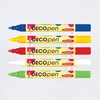 Acrylic Pens - 5 Water-Based Paint Colours - Red,  Yellow,  Blue,  Green & White. For use with wood,  porcelain,  glass & paper. Dries to matt finish.