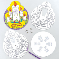 Advent Candle Story Wheels - 3 Advent Craft Kits For Kids. Advent Craft Activities. Size 23cm.