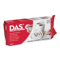 Air Drying Modelling Clay - 500g of DAS White Moulding Clay. Self hardening,  easy to paint soft clay for kids.