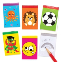 Assorted Notepads (Pack of 20) Paper & Card,  20 Assorted Designs - Rainbow,  Ninja,  Mermaid & More