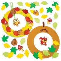 Autumn Wreath Kits (Pack of 3) Decoration Craft Kits