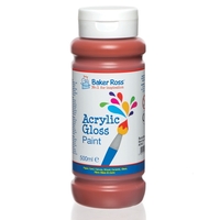 Brown Acrylic Paint - 500ml bottle,  water-based acrylic paint. Dries quickly,  Waterproof,  Flexible on most surfaces
