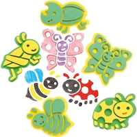 Bug Foam Stampers (Pack of 10) Art Supplies,  Art Materials 2 foam colours - Green & Yellow