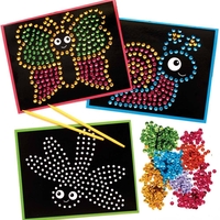 Bug Sequin Picture Kits (Pack of 4) Craft Kits For Kids 6 assorted sequin colours - Blue,  Pink,  Purple,  Yellow,  Orange & Green