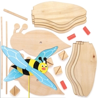 Bumble Bee Wooden Windmill Kits (Pack of 2) Nature Craft Kits