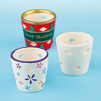 Ceramic Tealight Holders (Box of 4) Craft Kits For Kids