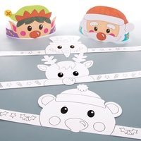 Christmas Colour-in Crowns (Pack of 8)