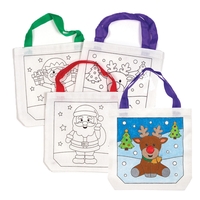 Christmas Colour-in Fabric Bags (Pack of 3)