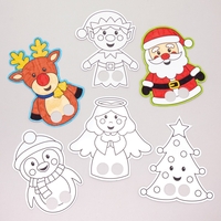 Christmas Colour-in Finger Puppets (Pack of 24)