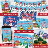 Christmas Editable Printables Party Bundle (Download)