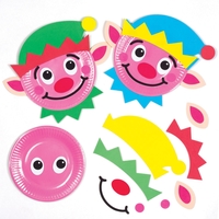 Christmas Elf Plate Decoration Kits (Pack of 4)