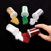 Christmas Glitter Shakers (Pack of 5) Christmas Craft Supplies 5 assorted Christmas colours - Gold,  Silver,  Wite,  Green & Red