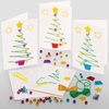 Christmas Tree Bead Threading Card Kits (Pack of 6)