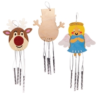 Christmas Wooden Windchimes (Pack of 4) Christmas Crafts