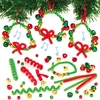 Christmas Wreath Jingle Bell Decoration Kits (Pack of 5) Christmas Crafts 3 assorted bell colours - Gold,  Red & Green