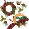 Christmas Wreath Making Kit (Each kit) 2 ribbon colours - Red & Tartan