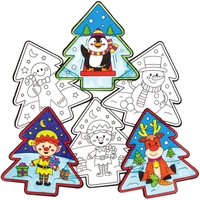 Colour-in Christmas Window Decorations (Pack of 12) Christmas Crafts