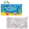Colour In Under The Sea Pencil Cases - 4 Craft Pencil Cases. Fabric Pencil Cases For Colouring. Size 21.5cm x 12cm.