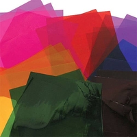 Coloured A4 Cellophane Sheets (Pack of 36) Party Bags 6 assorted colours - yellow,  green,  red,  blue,  purple and pink