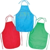 Coloured Fabric Aprons (Pack of 3) Art Supplies,  Art Materials 3 assorted colours - Red,  Green & Blue