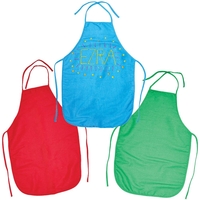 Coloured Fabric Aprons (Pack of 3) Art Supplies,  Art Materials 3 assorted colours - Red,  Green & Blue