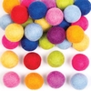 Coloured Felt Balls (Pack of 50) Craft Embellishments 10 assorted colours - Green,  Yellow,  Dark Blue,  Light Blue,  Purple,  Lilac,  Orange,  Dark Orange,  Red & Bright Pink