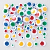 Coloured Self-Adhesive Wiggle-Eyes (Pack of 120) Craft Embellishments 4 assorted colours - Red,  Green,  Blue & Yellow
