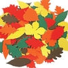 Corrugated Leaves (Pack of 120) Craft Blanks & Bases 5 colour assortment - Red,  Orange,  Brown,  Gold & Green