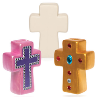 Cross Ceramic Coin Banks (Box of 2)